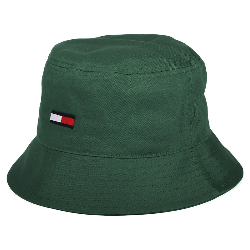 Tommy Hilfiger TJM Flag Fischerhut aus organischer Baumwolle - Salbeigrün