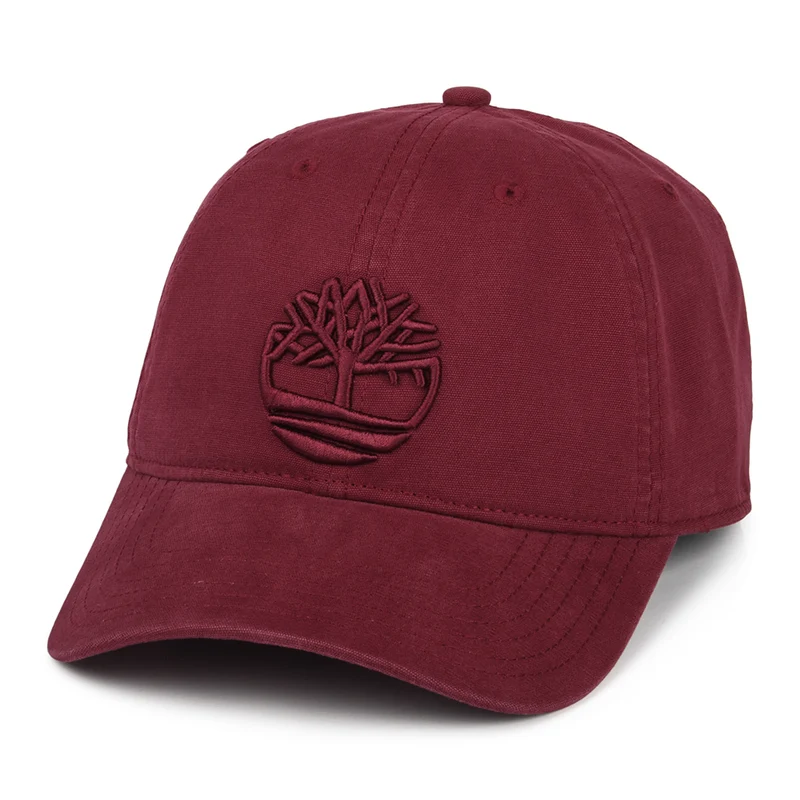 Timberland Soundview Baseball Cap aus Baumwoll-Canvas - Burgunderrot