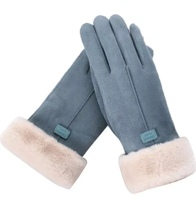 Warme Winter-Wildleder Damenhandschuhe - VelvTouch