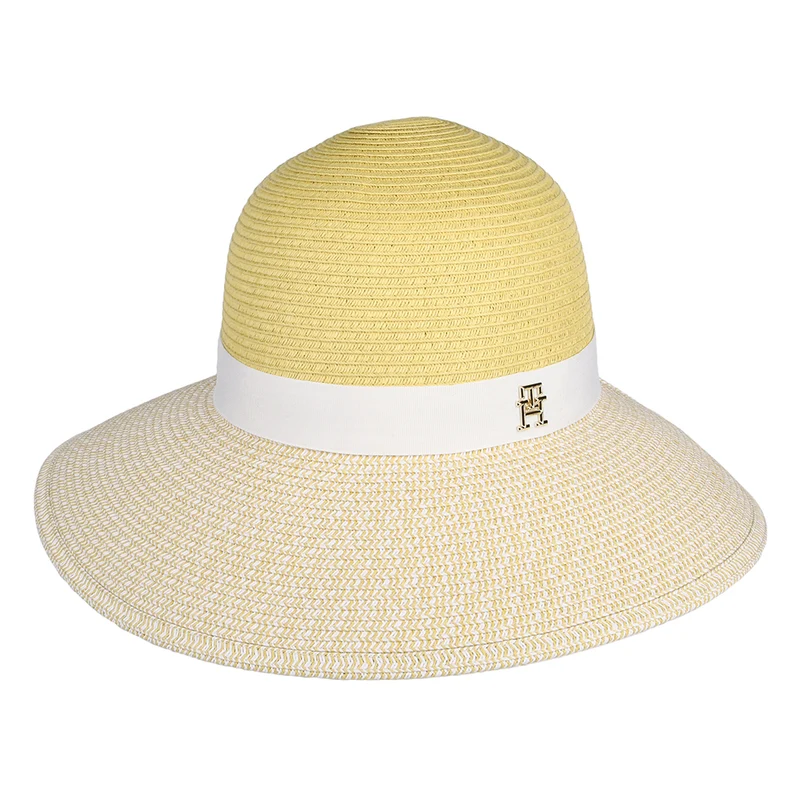 Tommy Hilfiger Tommy Beach Sonnenhut aus Toyo Stroh - Natur