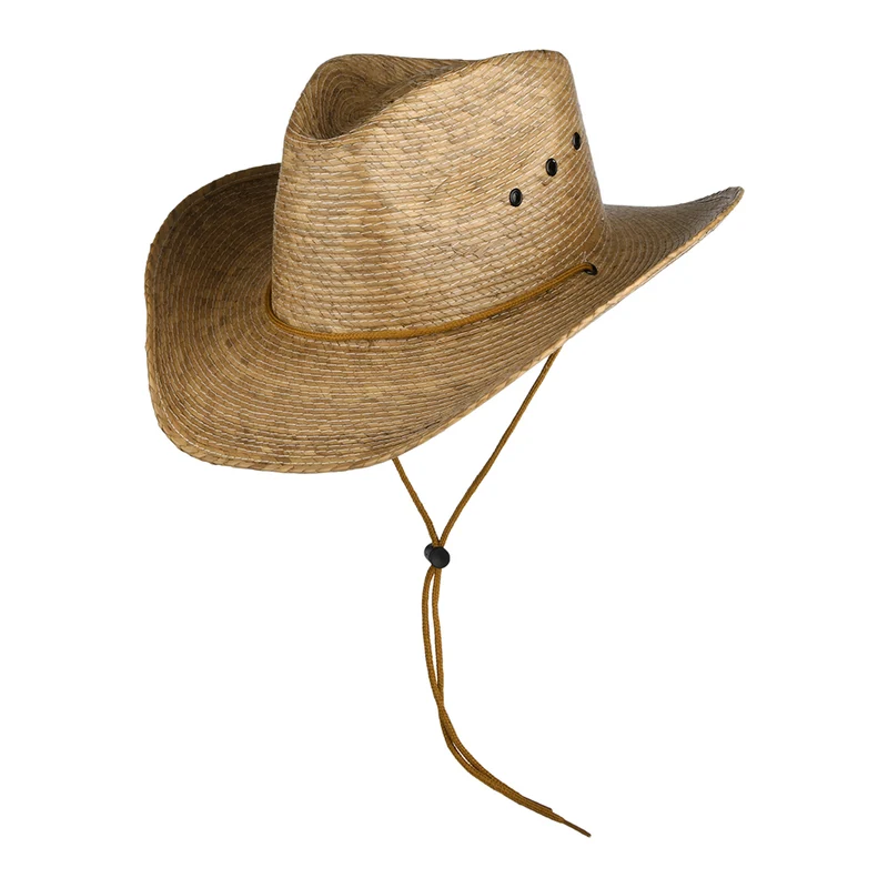 Dorfman Pacific Buckhorn Braided Palm Outback Hut - Toast