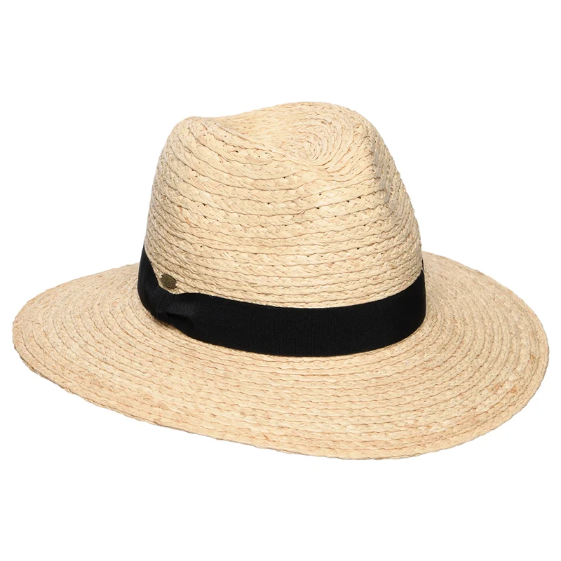 Scala Franie Safari Fedora Hut aus Raffia Stroh - Natur