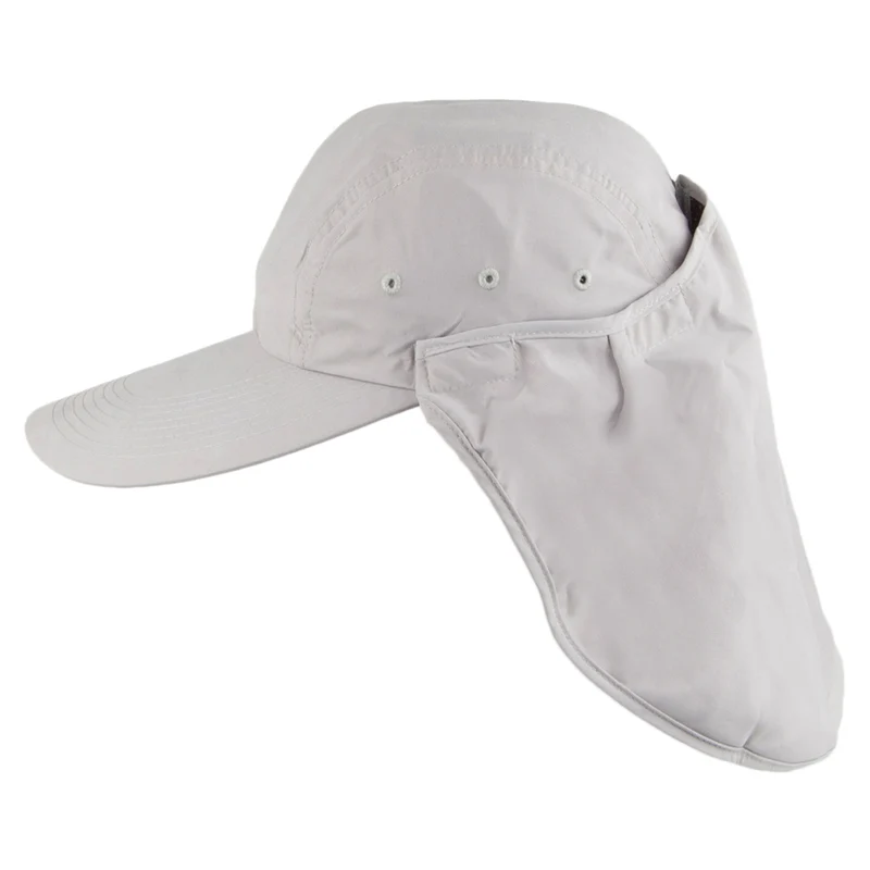 Dorfman-Pacific Cap mit abnehmbarem Sonnenschutz - Grau
