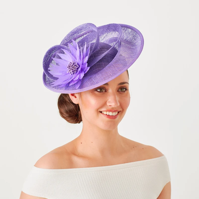 Failsworth Fleur Scheiben Fascinator - Veilchenblau