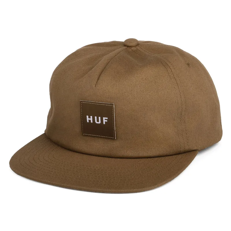HUF Box Logo Unstrukturierte Snapback Cap - Braun