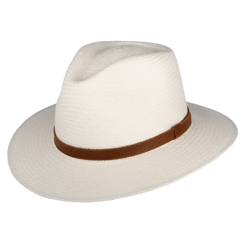 Failsworth Panama Safari Fedora Hut - Perlweiß