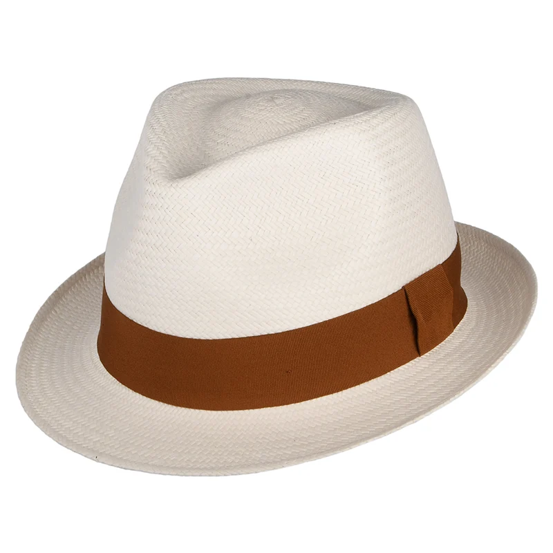 Failsworth Panama Trilby Hut - Perlweiß-Toffee