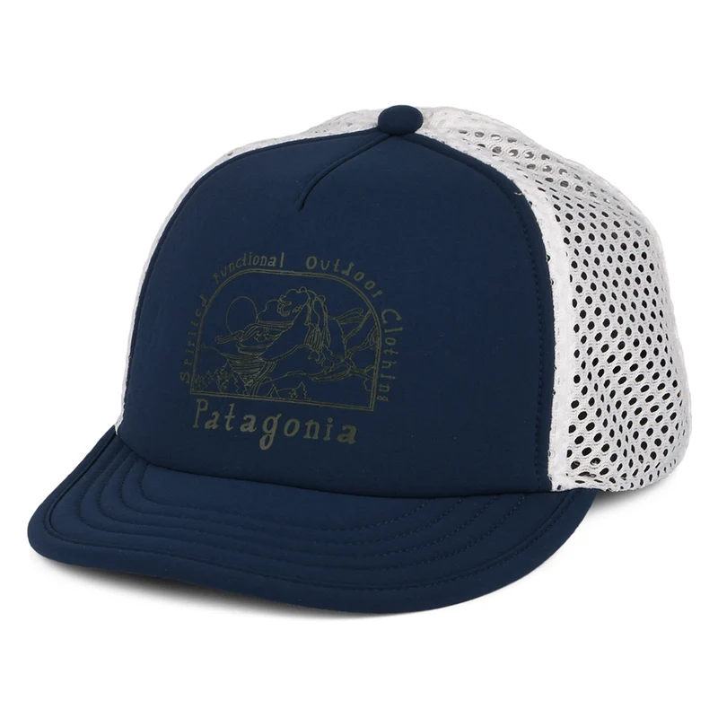 Patagonia Lost And Found Duckbill Shorty Recycled Trucker Cap - Blau-Weiß