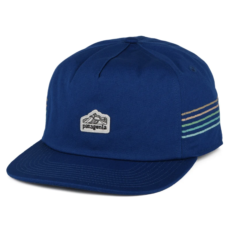 Patagonia Line Logo Ridge Stripe Funfarer Snapback Cap - Königsblau
