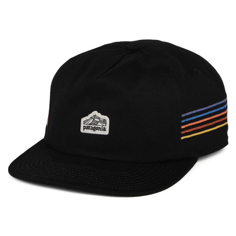 Patagonia Line Logo Ridge Stripe Funfarer Snapback Cap - Schwarz