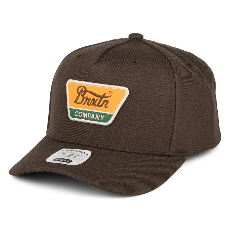 Brixton Linwood C NetPlus MP Snapback Cap - Dunkelbraun
