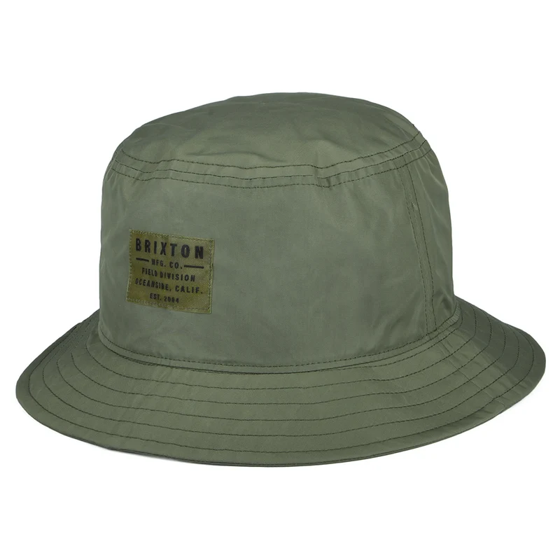 Brixton Vintage Knautschbarer Fischerhut aus Nylon - Olivgrün