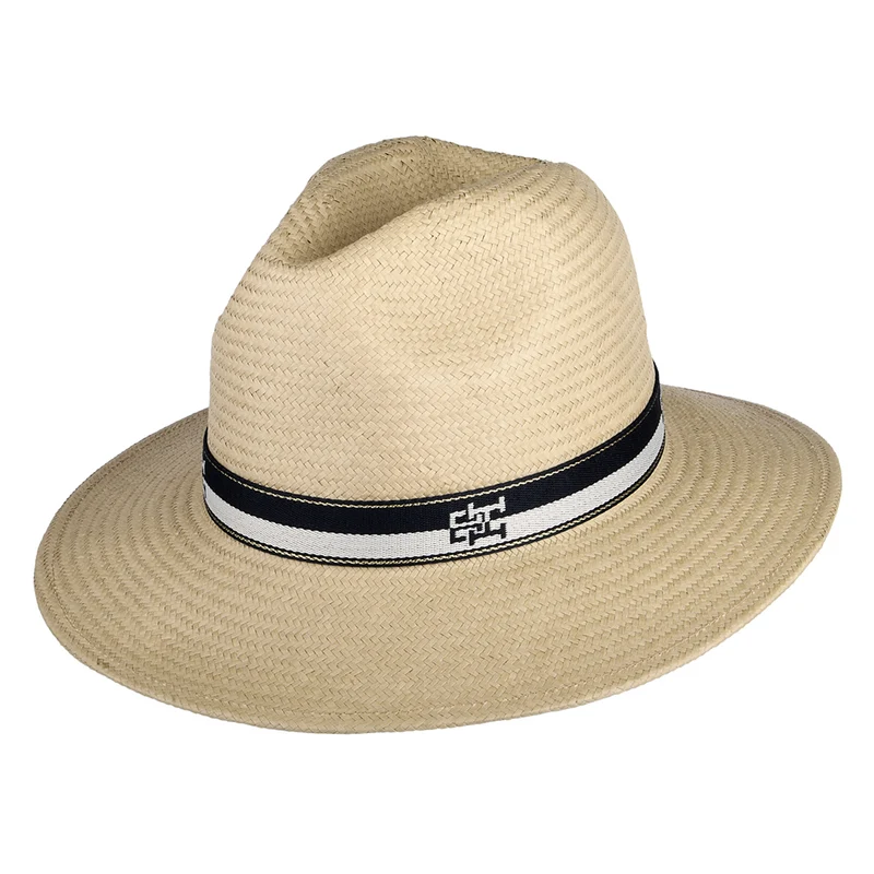 Tommy Hilfiger Iconic Prep Fedora Hut aus Toyo Stroh - Natur