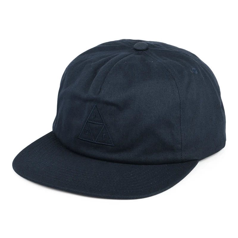 HUF Triple Triangle Unstrukturierte Snapback Cap - Marineblau auf Marineblau