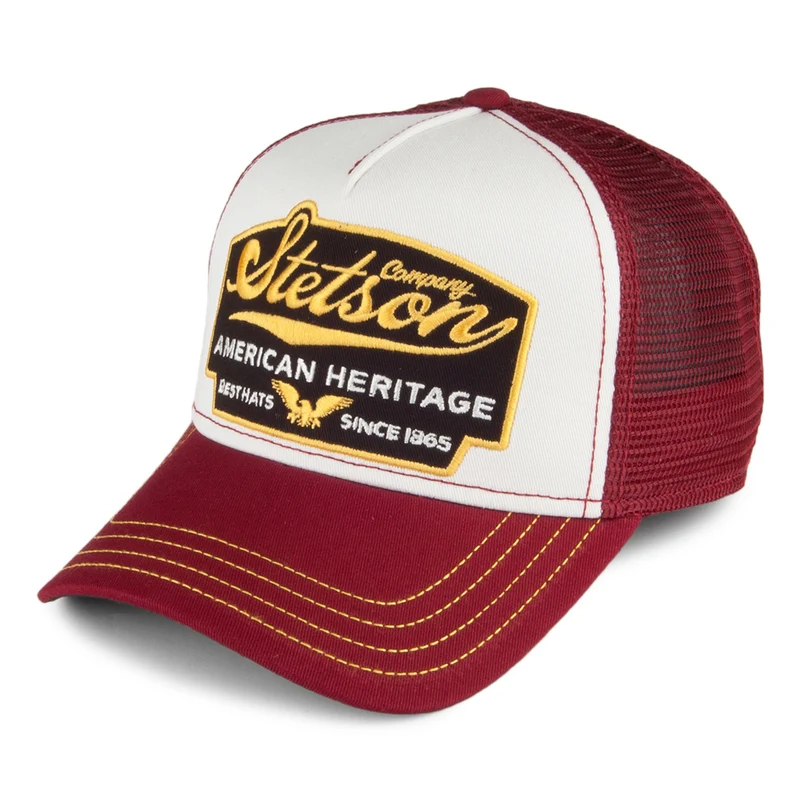 Stetson American Heritage Trucker Cap - Burgunderrot