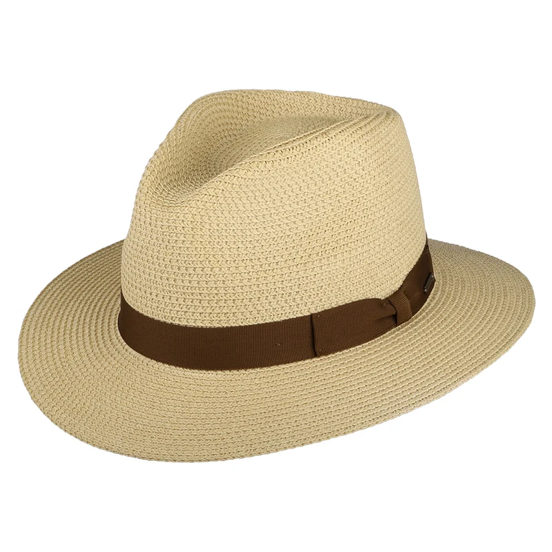 Brixton Rio Fedora Hut aus Toyo Stroh - Natur