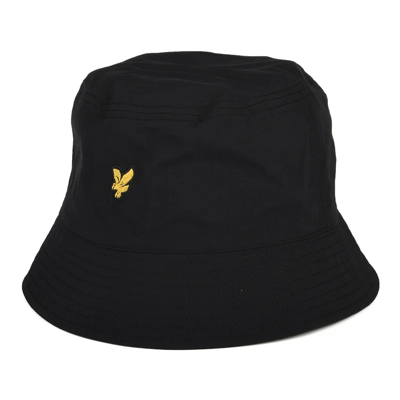 Lyle & Scott Wendbarer Ripstop Fischerhut - Schwarz-Olivgrün