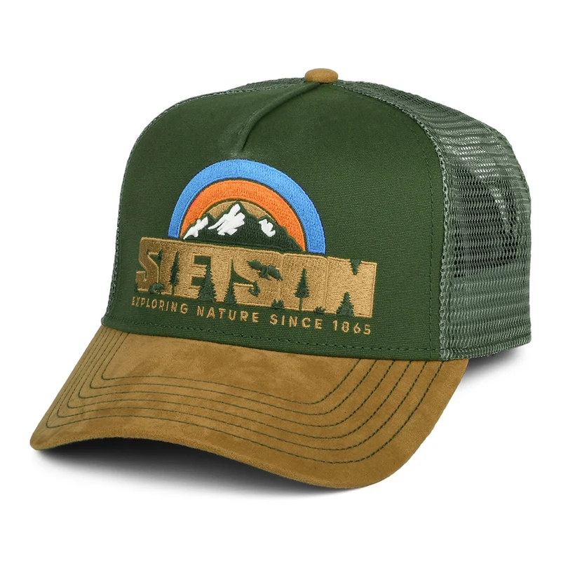 Stetson Hiking Trucker Cap - Olivgrün