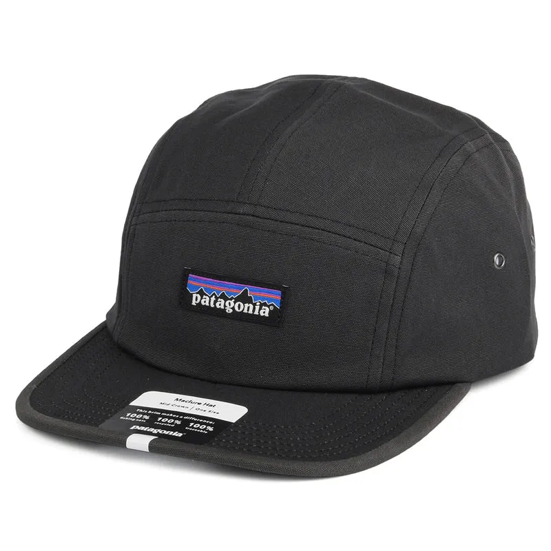 Patagonia P-6 Label Maclure 5 Paneelen Cap aus organischer Baumwolle - Schwarz