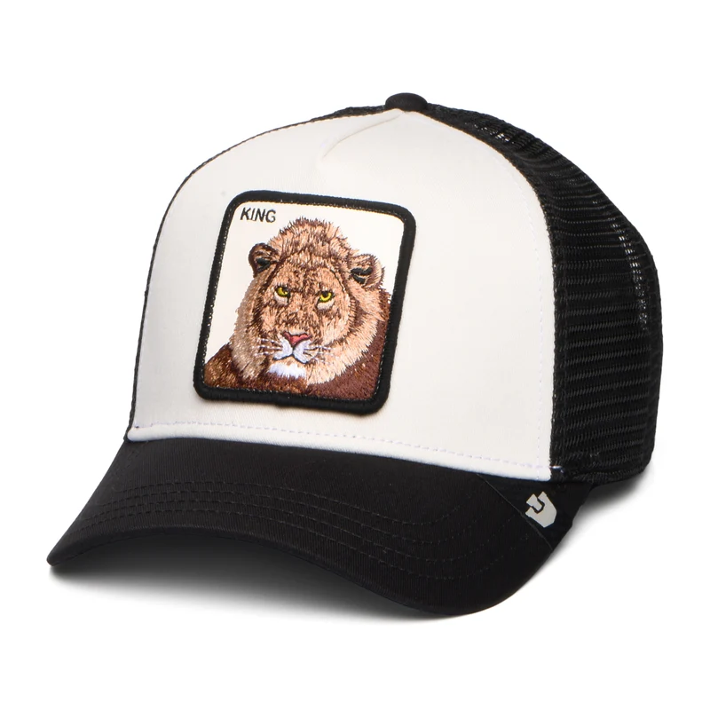 Goorin King Lion Trucker Cap - Weiß-Schwarz