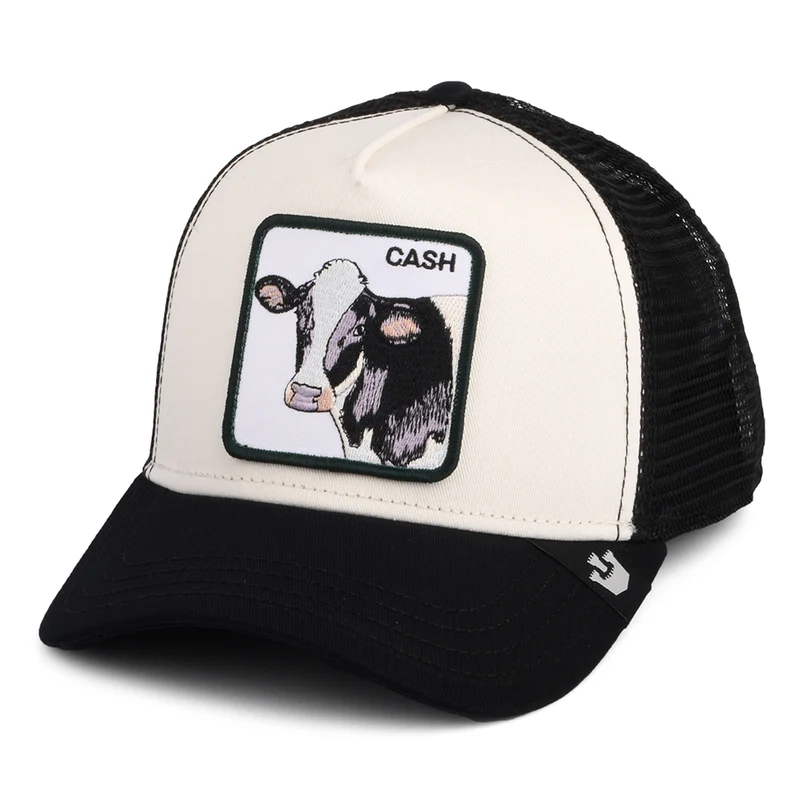 Goorin Cash Cow Trucker Cap - Weiß-Schwarz