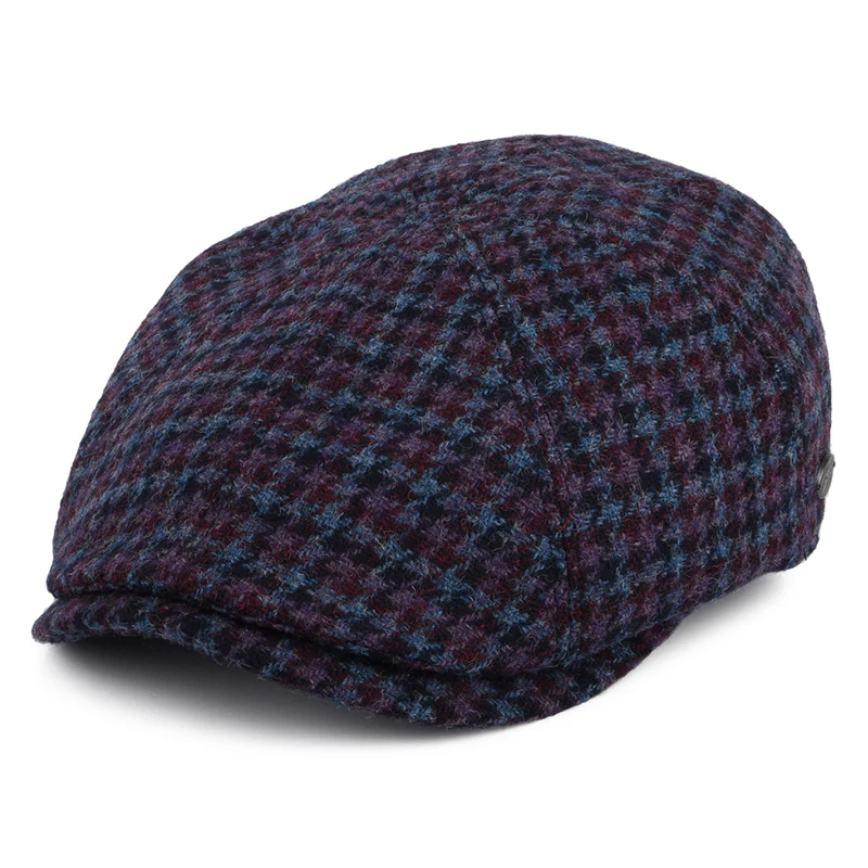 Bailey Furman Ballonmütze Houndstooth aus Wolle - Blau-Multi