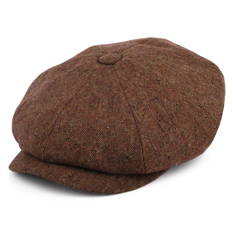 Jaxon & James Hillcourt Donegal Tweed Ballonmütze - Herbstfarben