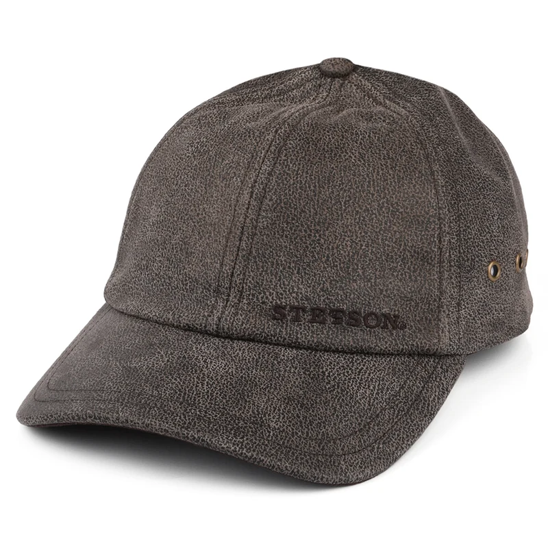 Stetson Leder Baseball Cap - Braun