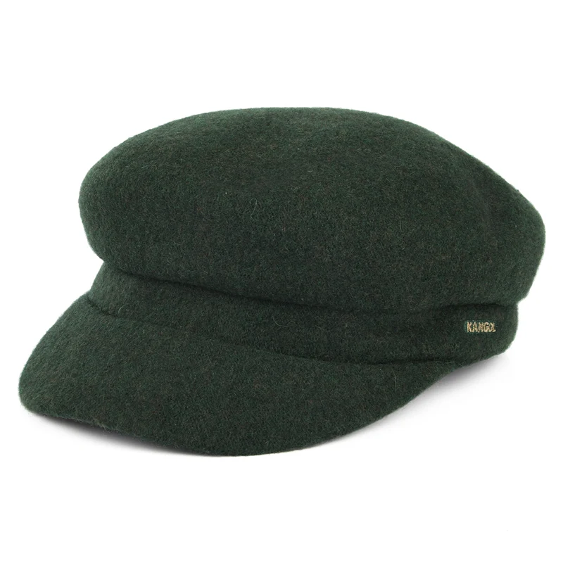 Kangol Enfield Schiffermütze aus Wolle - Waldgrün