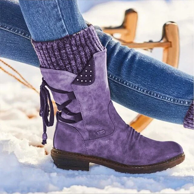 Halbhohe Winter-Schneestiefel für Damen - Bianca
