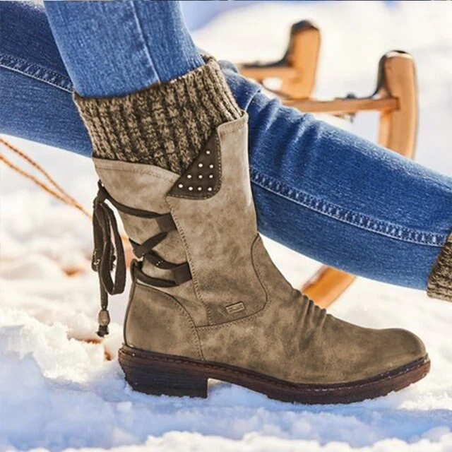 Halbhohe Winter-Schneestiefel für Damen - Bianca