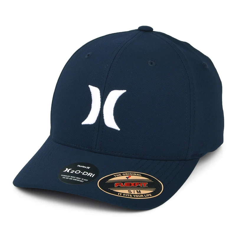 Hurley H2O-Dri One & Only Flexfit Baseball Cap - Dunkles Marineblau