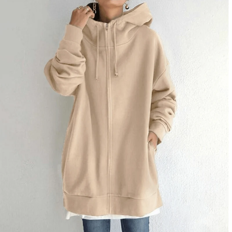 Bequemer Damen-Cardigan mit Kapuze – Herbstzauber ComfyHood