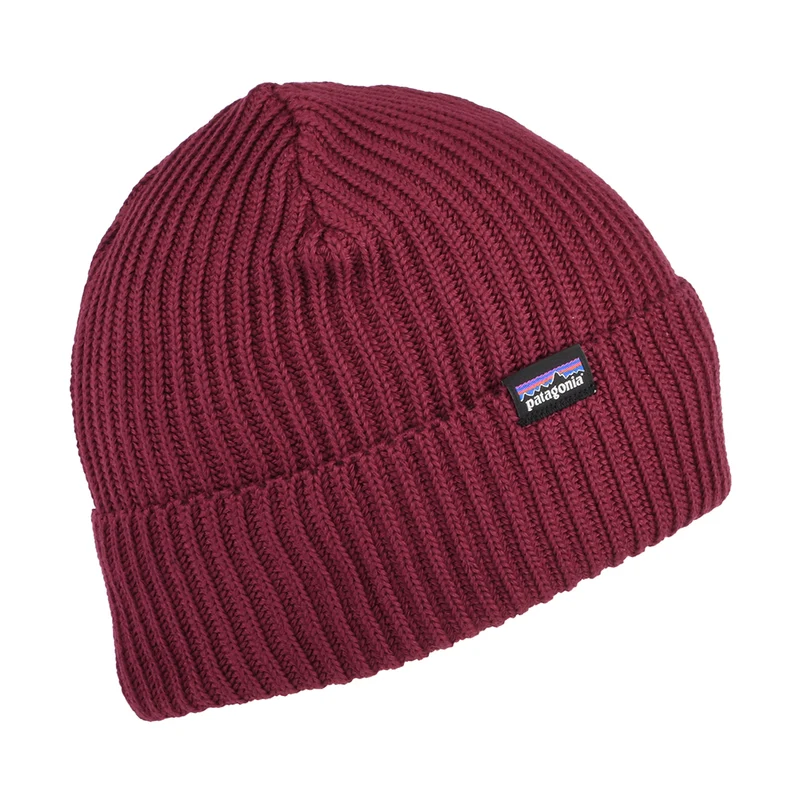 Patagonia Fishermans gerollt Beanie Mütze - Weinrot