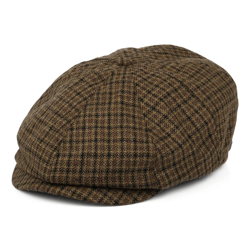 Brixton Brood II Ballonmütze Houndstooth - Karamell-Schwarz