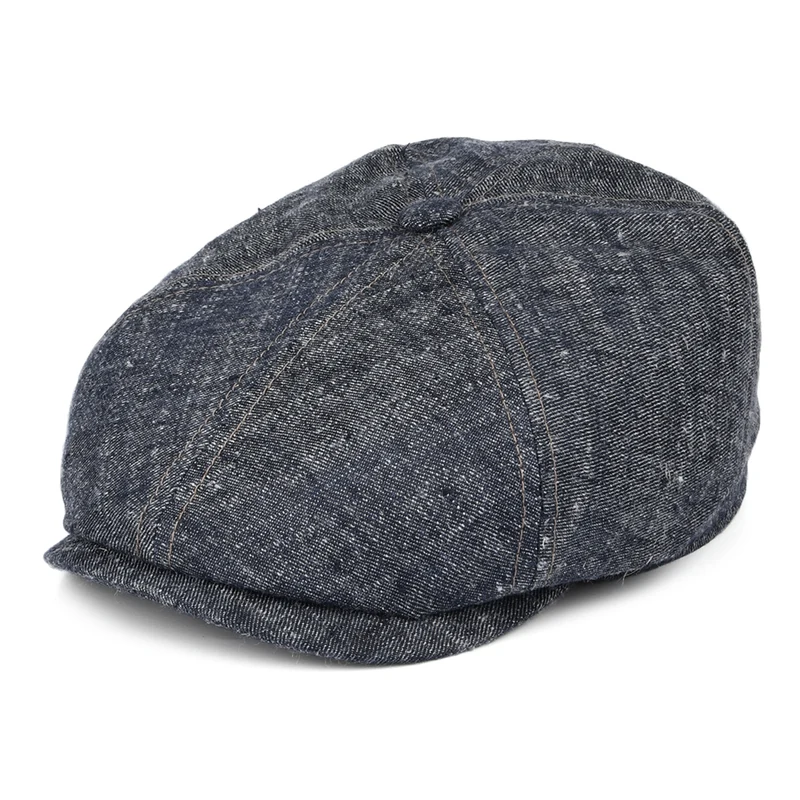 Stetson Ballonmütze aus Leinen-Seide - Blau