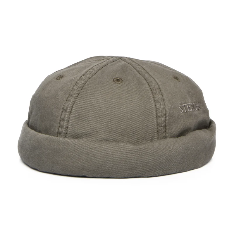 Stetson Docker Beanie Mütze aus Baumwolle - Olivgrün