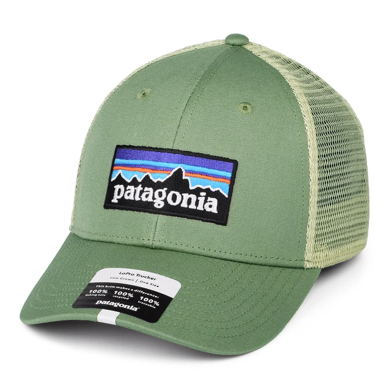 Patagonia P-6 Logo LoPro Trucker Cap aus organischer Baumwolle - Grün