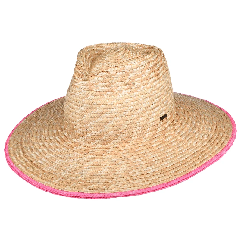 Brixton Joanna Festival Sonnenhut aus Stroh - Natur-Pink