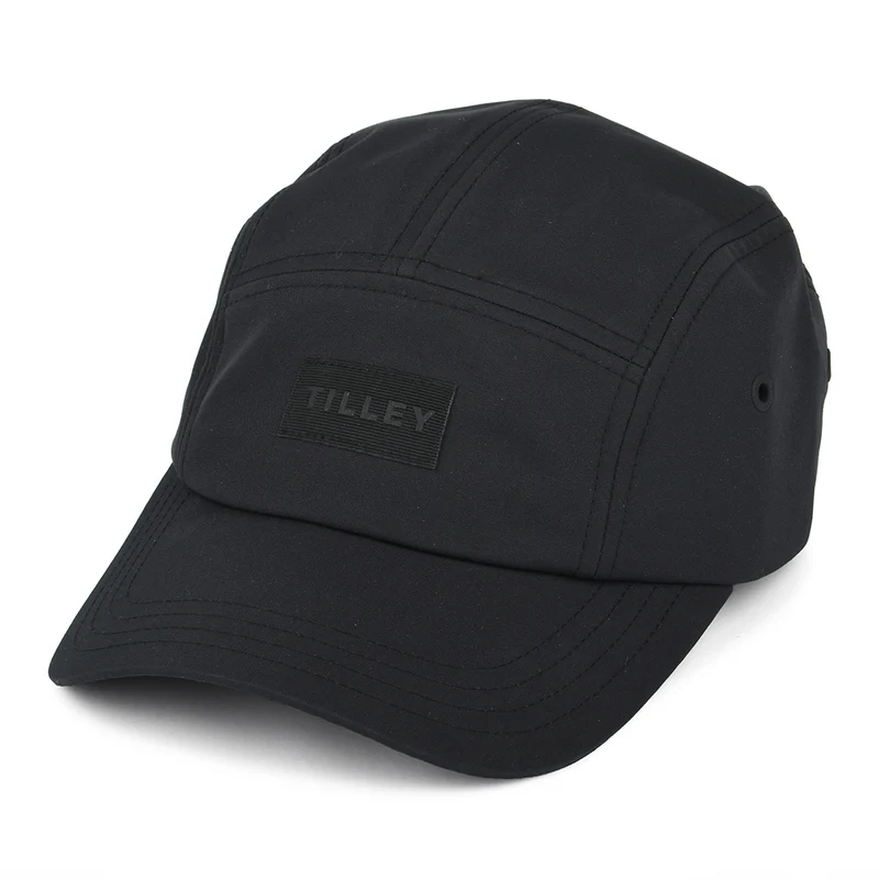 Tilley Recycled Wasserabweisende 5 Paneelen Cap - Schwarz