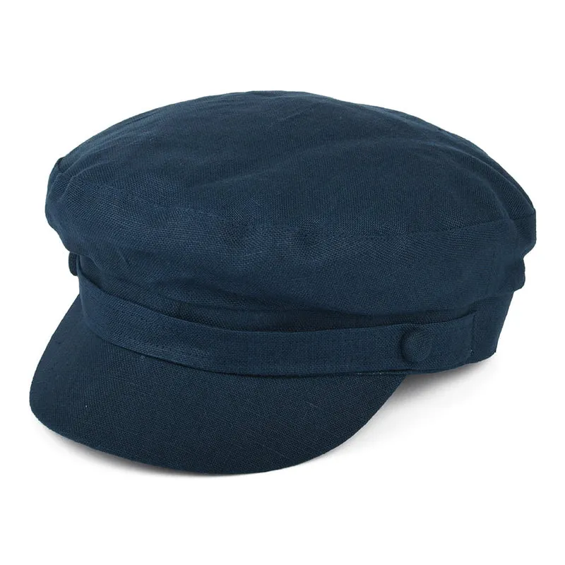 Failsworth Mariner Schiffermütze aus Irischem Leinen - Marineblau