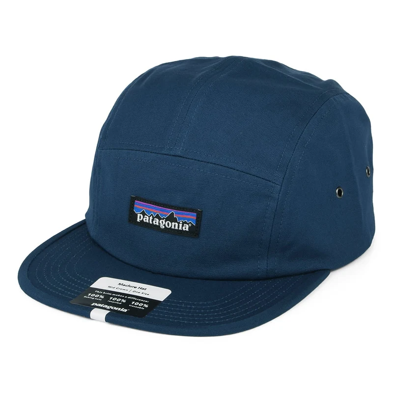 Patagonia P-6 Label Maclure 5 Paneelen Cap aus organischer Baumwolle - Marineblau