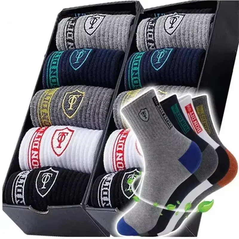 10 Paar Atmungsaktive Bambus Herrensportsocken – Rutschfest