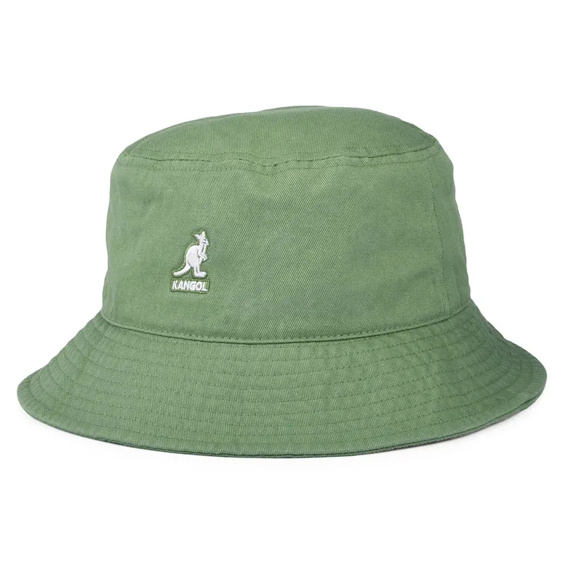 Kangol Fischerhut aus gewaschener Baumwolle - Moosgrün