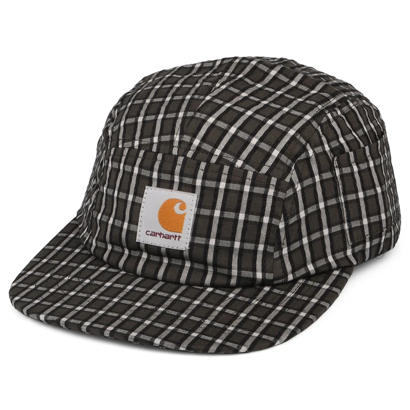Carhartt WIP Dryden Seersucker 5 Paneelen Cap mit Karomuster aus Baumwolle - Zypresse