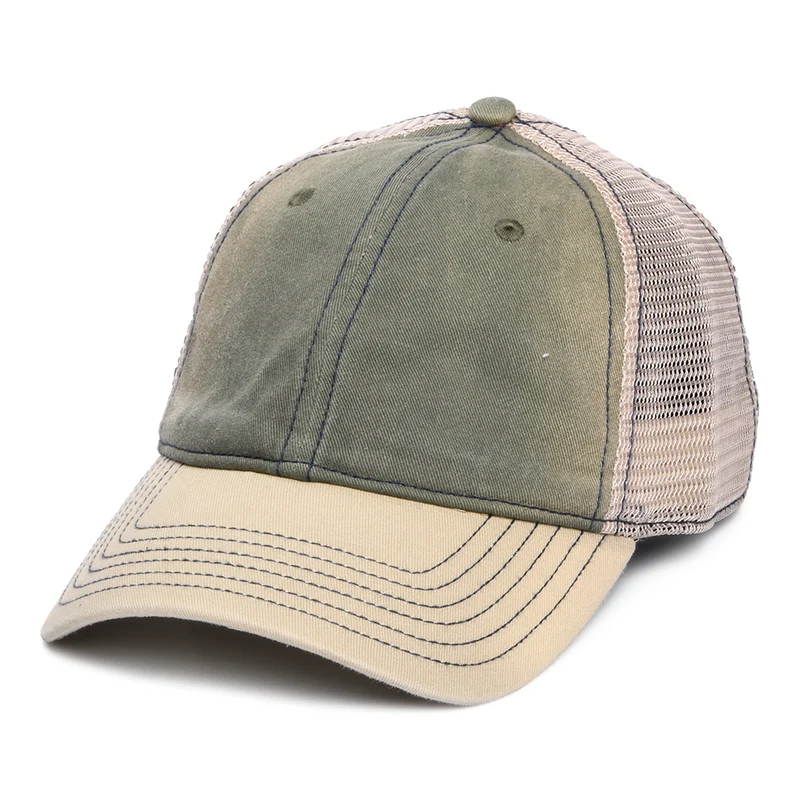 Dorfman-Pacific Trucker Cap aus Baumwolle - Olivgrün