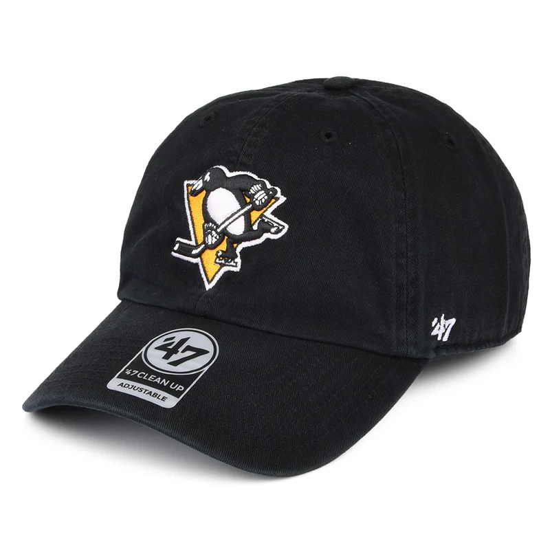 47 Brand Pittsburgh Penguins Baseball Cap - NHL Clean Up - Schwarz