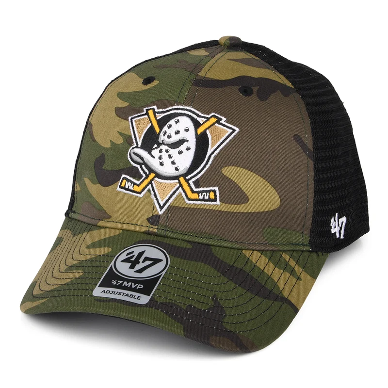 47 Brand Anaheim Ducks Trucker Cap - NHL Camo Branson MVP - Tarnfarben