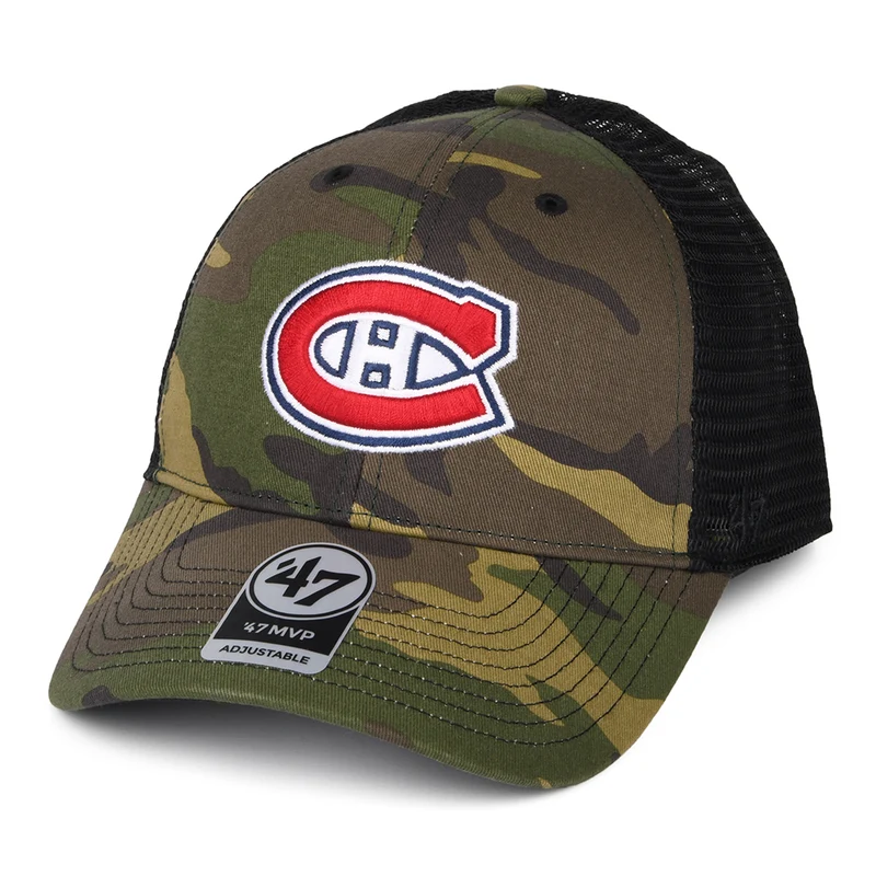 47 Brand Montreal Canadiens Trucker Cap - NHL Camo Branson MVP - Tarnfarben