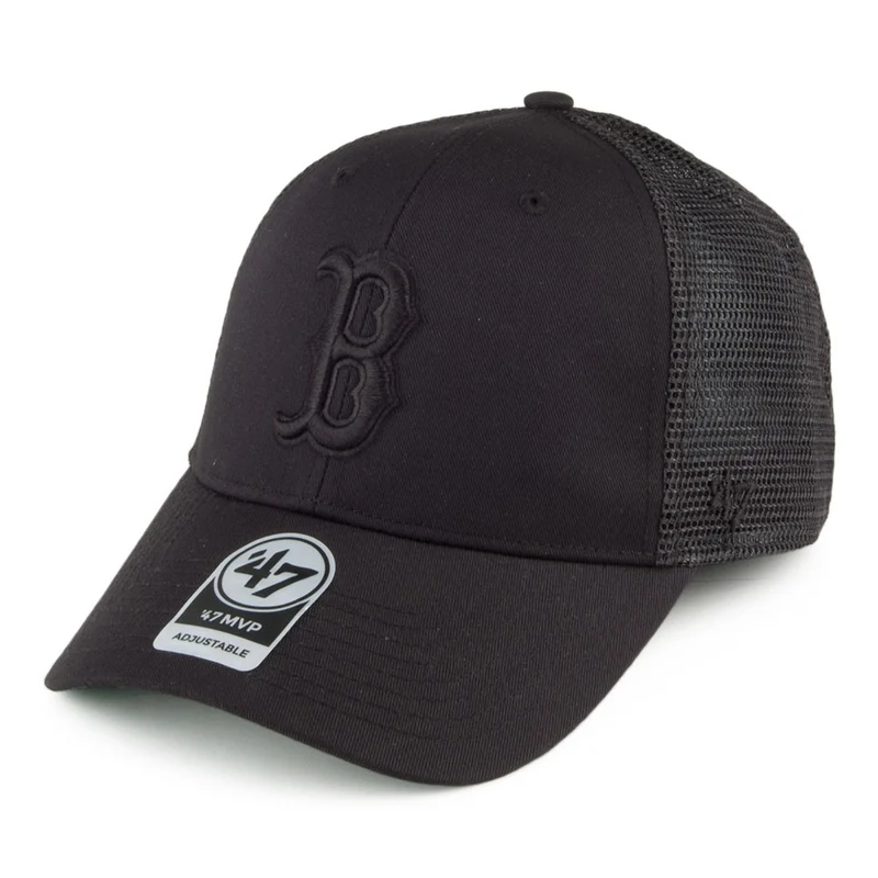 47 Brand Boston Red Sox Branson MVP Trucker Cap - Schwarz auf Schwarz